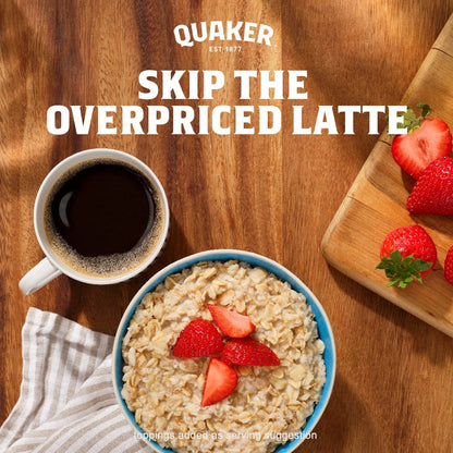 Quaker Instant Oatmeal Cranberry Almond – Fast Office Breakfast for Focused Workdays, 10g Protein Single-Serve Packets
