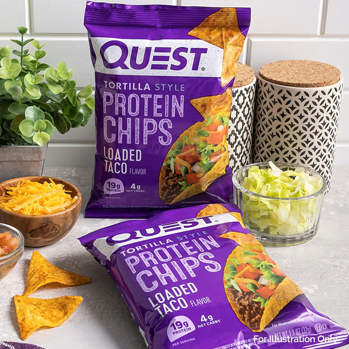 Quest Nutrition Chili Lime Tortilla Style Protein Chips – Quick Protein Boost for Home Office and Study Sessions