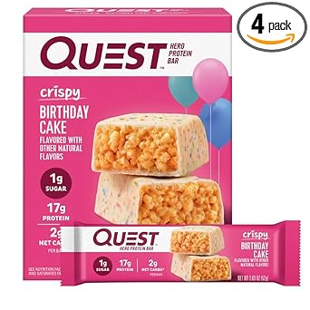 Quest Nutrition Cookies & Cream Protein Bar – Pre-Meeting Energy Boost for Busy Professionals Tracking Macros, 1g Sugar