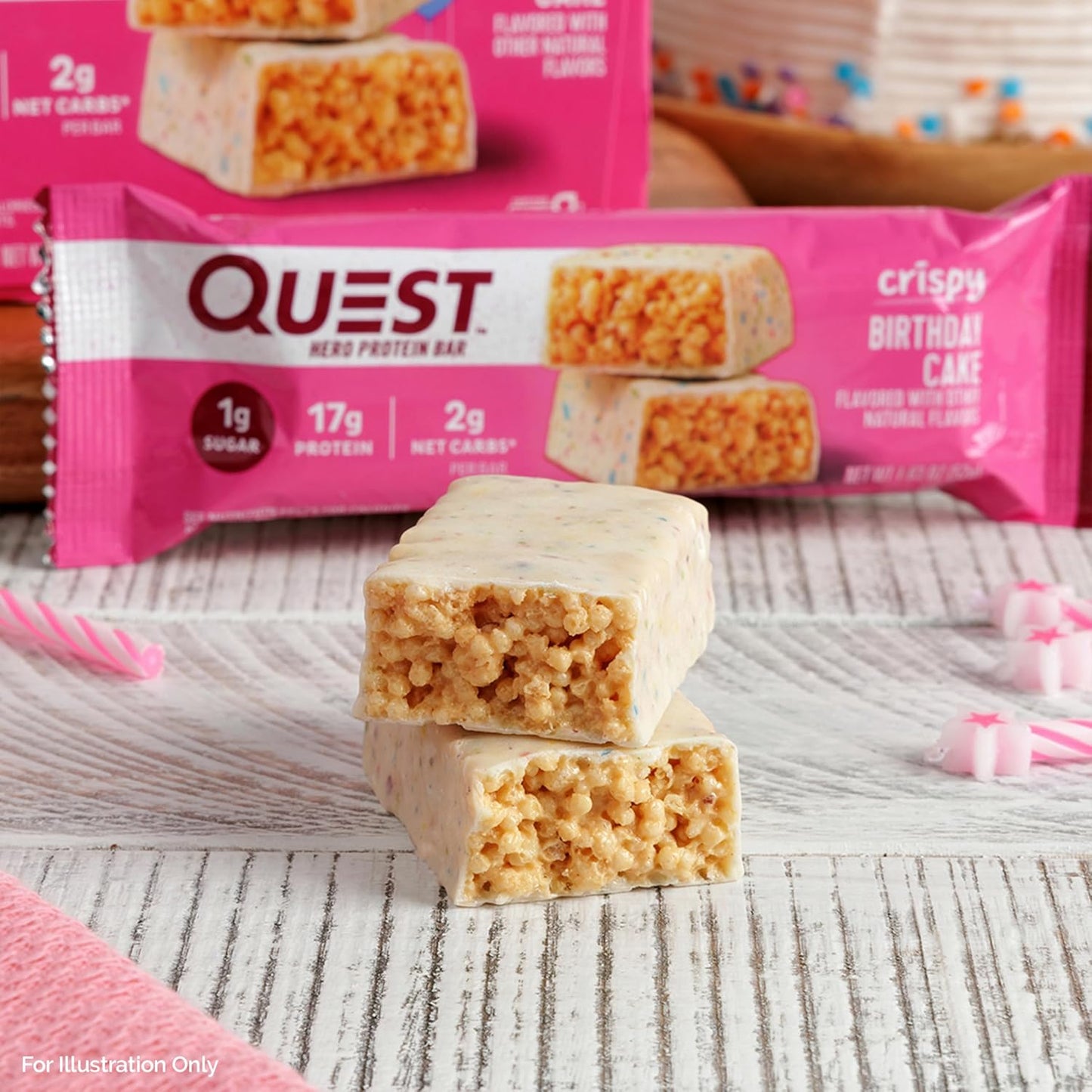 Quest Nutrition Cookies & Cream Protein Bar – Pre-Meeting Energy Boost for Busy Professionals Tracking Macros, 1g Sugar