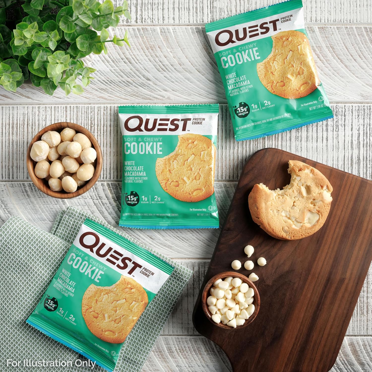 Quest Nutrition Double Chocolate Chip Protein Cookie – Thoughtful Birthday Gift for the Keto Friend in Your Life, 4 Count Variety Snack