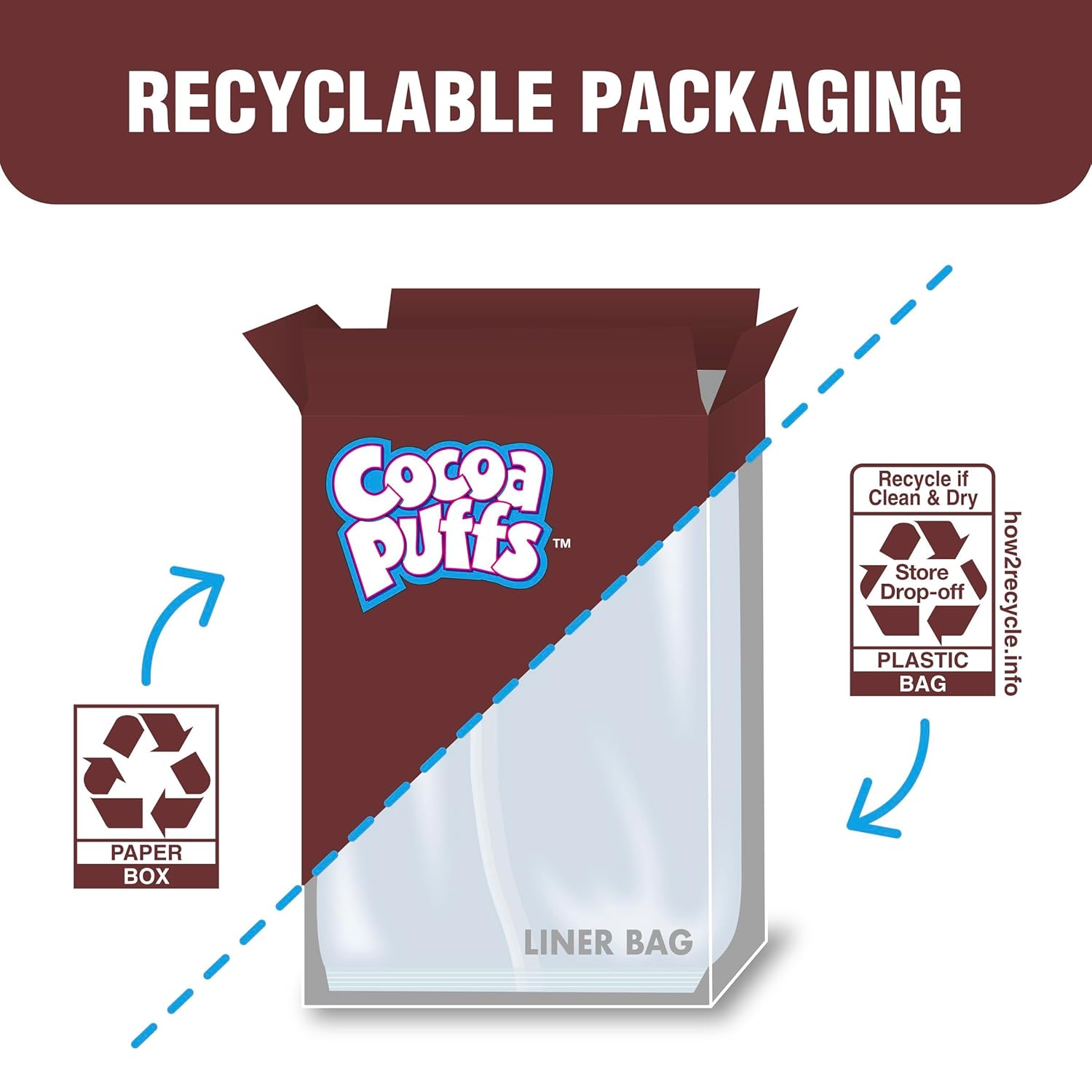 Quick Breakfast Cocoa Puffs Cereal, Made with Whole Grain for On-the-Go Families, Mega Size, 25.8 oz