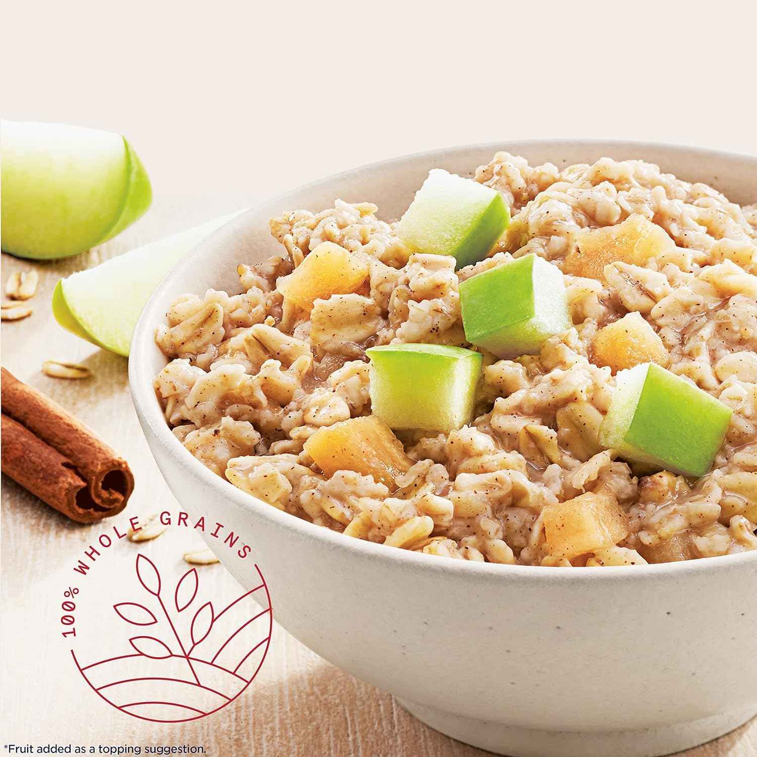 Quaker Protein Instant Oatmeal Apple Cinnamon – Quick Office Breakfast to Power Focused Work Mornings