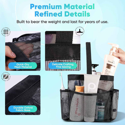 EUDELE Mesh Shower Caddy for College – Romantic Valentine's Day Gift for Her, Foldable Beach and Gym Organizer