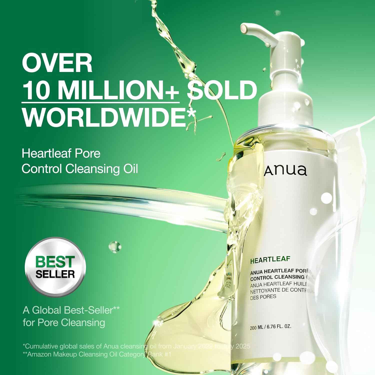 Anua Heartleaf Pore Control Cleansing Oil – Nightly Self-Care Ritual for Sensitive Skin, Calming Oil Cleanse