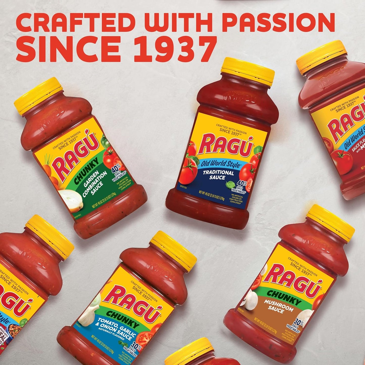 Ragu Old World Style Traditional Sauce, Made with Olive Oil, Family-Friendly Pasta Sauce for Kid-Approved Dinners, 45 oz