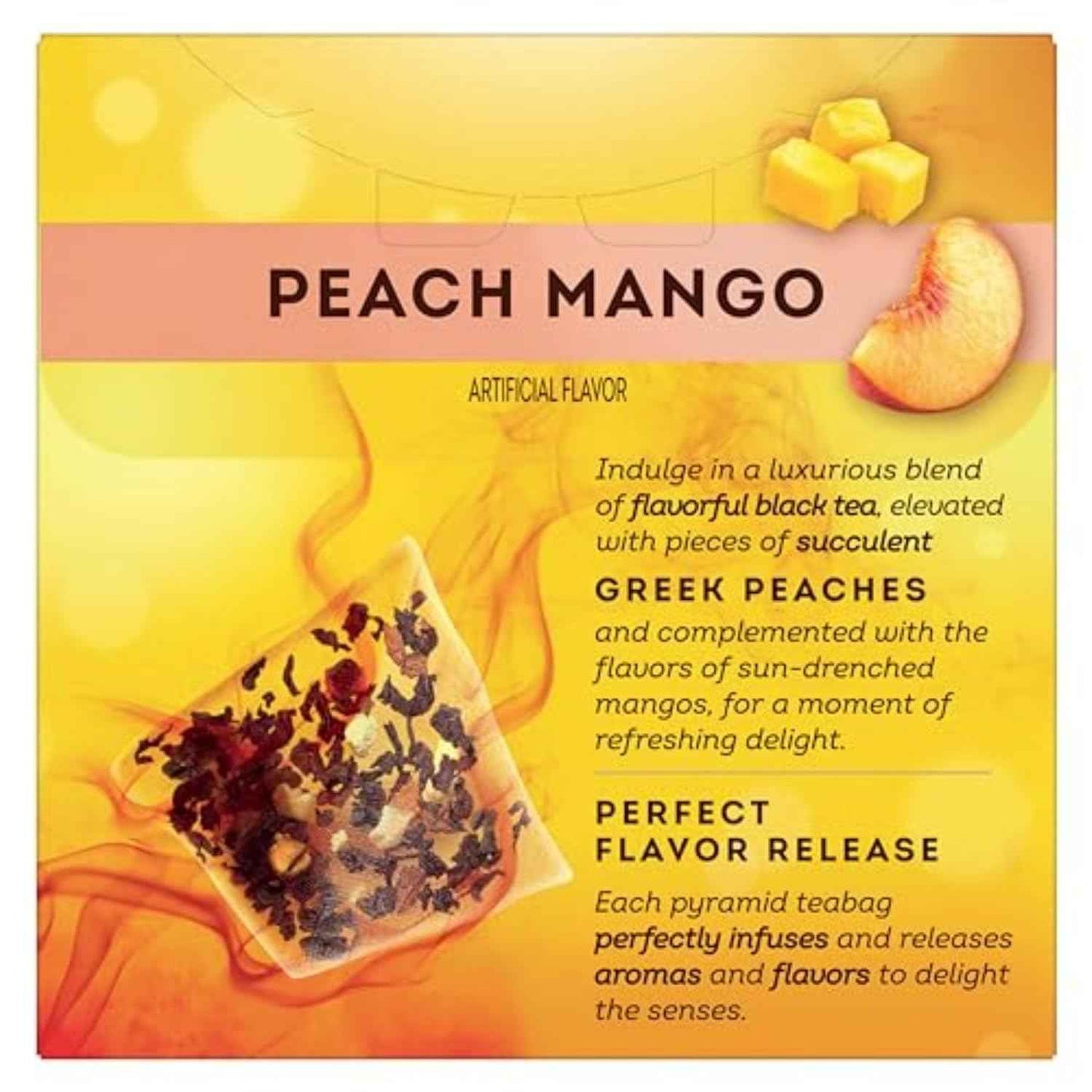 Lipton Peach Mango Black Tea – Mindful Morning Ritual Pyramid Bags for a Calming Daily Pause