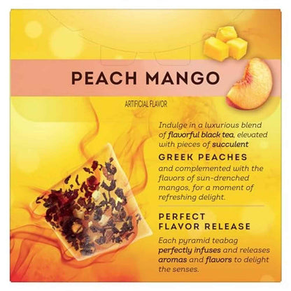 Lipton Peach Mango Black Tea – Mindful Morning Ritual Pyramid Bags for a Calming Daily Pause