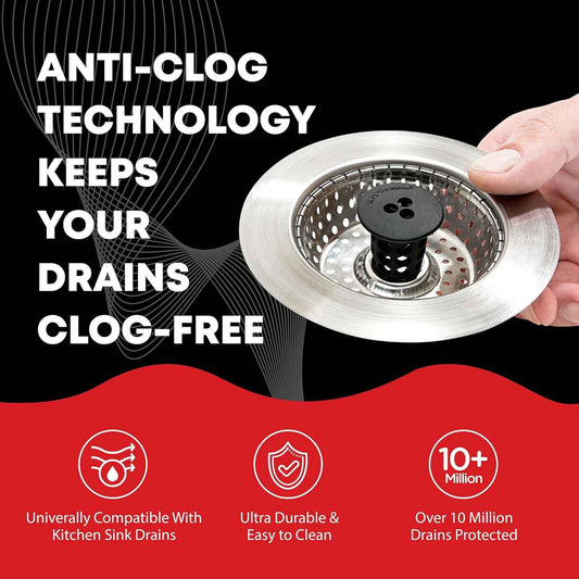 Kitchen SinkShroom Stainless Steel Sink Strainer for Modern Minimalist Kitchens, Clog-Free Design