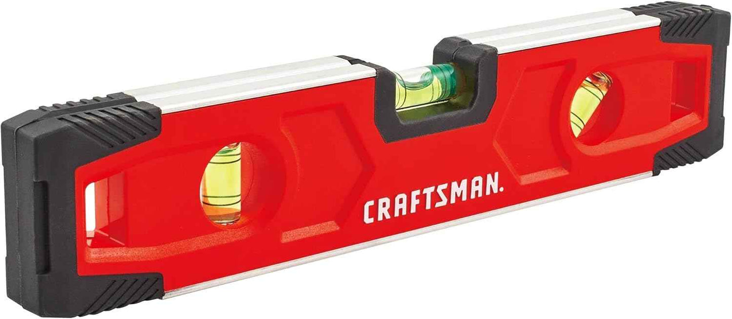 CRAFTSMAN 9 in. Magnetic Torpedo Level – All-Weather Hand Tool for Exterior Construction and Patio Builds