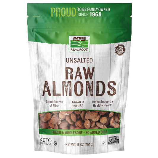 raw, unroasted almonds preserving natural oils and nutrients