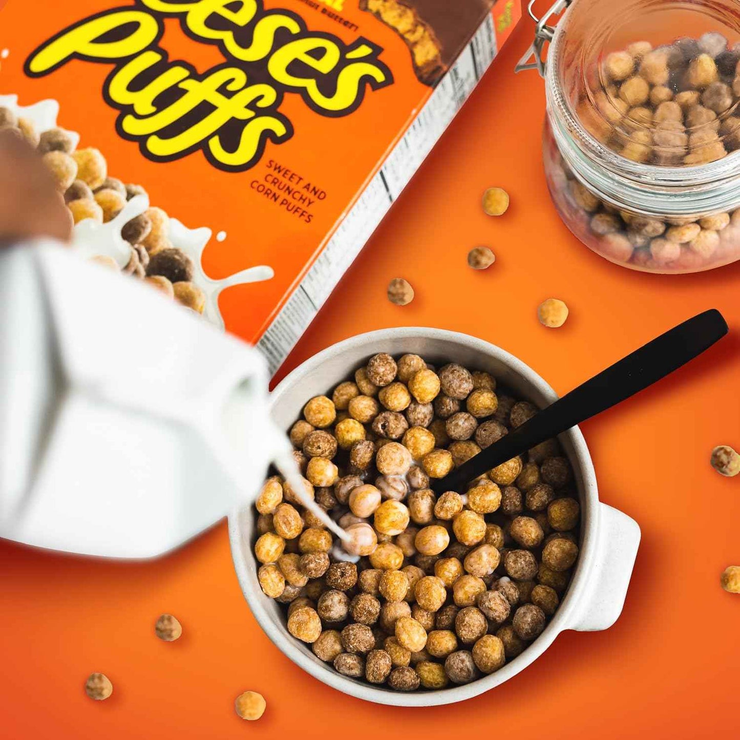 REESE'S PUFFS Cereal, 29 oz Mega Box – Fun Care Package Gift for College Students and Dorm Room Snacking