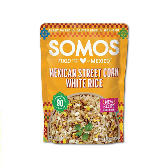 SOMOS Mexican Street Corn White Rice, 8.8 OZ – Mindful Mexican-Inspired Side for Balanced Weeknight Meals