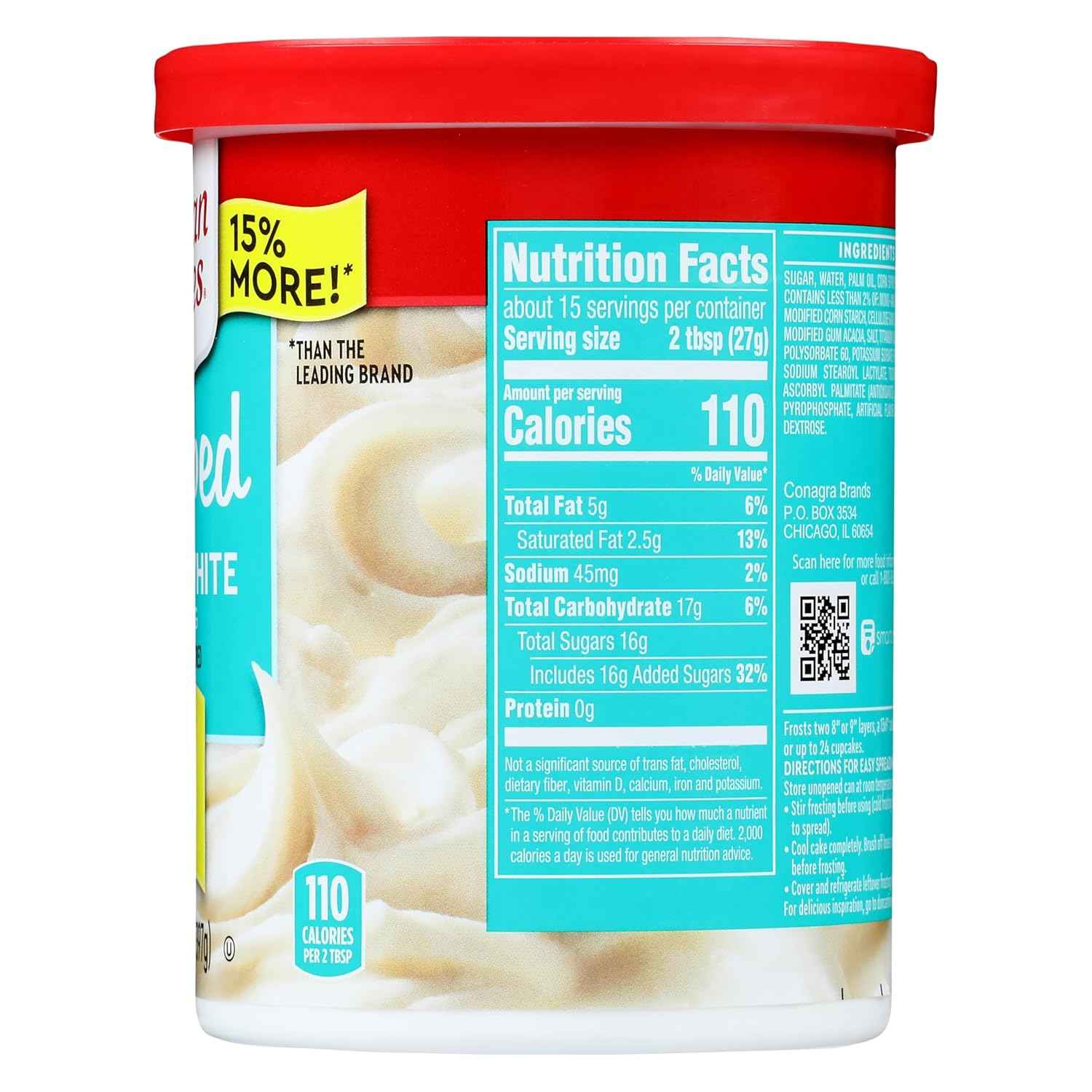 Duncan Hines Gluten-Free White Frosting as a Thoughtful Hostess Gift for Halloween Party Hosts, 14 oz