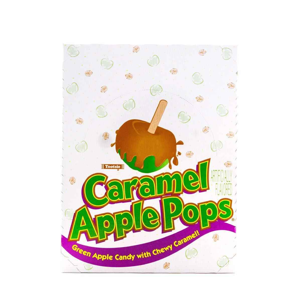 Tootsie Roll Caramel Apple Lollipops – Nut-Free and Gluten-Free School Safe Snack, Individually Wrapped 48 Count