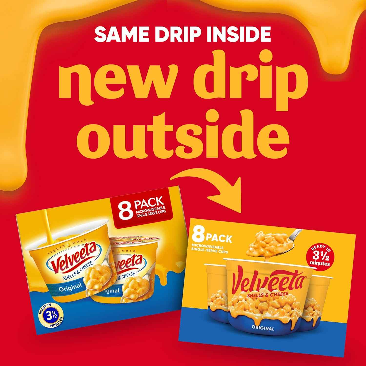Velveeta Shells & Cheese Original Microwaveable Cup – Single-Serve Pasta for Clutter-Free Pantry Staples, 2.39 oz Cup