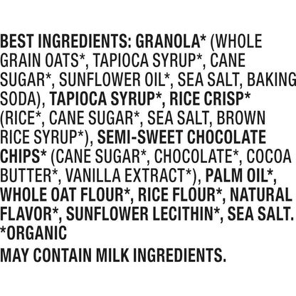 Annie's Organic Chocolate Chip Granola Bars – Office Desk Drawer Snack, 12 ct