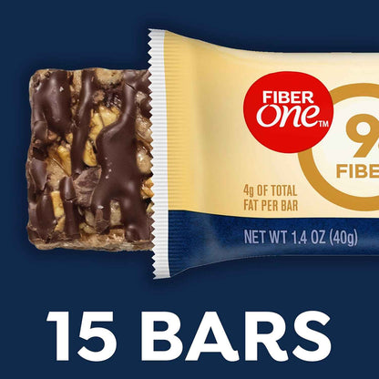 Fiber One Chewy Bars Oats and Chocolate – Pantry Staple Family Snack for Lunchboxes and Snack Drawer, Mega Pack 15 Ct