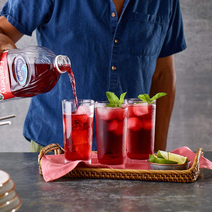 real cranberry and raspberry fruit juice base