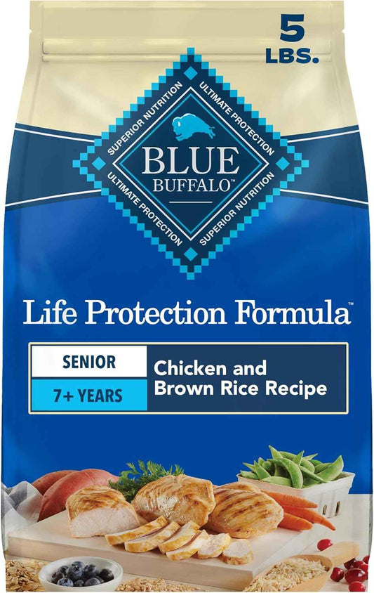 Blue Buffalo Senior Life Protection Chicken & Brown Rice – Holiday Gift for Pet Parents of Senior Pups, 6 lb