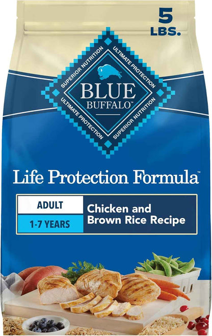 Blue Buffalo Life Protection Chicken & Brown Rice Adult Dog Food – Premium Dog Birthday Gift Basket Staple, 15 lb