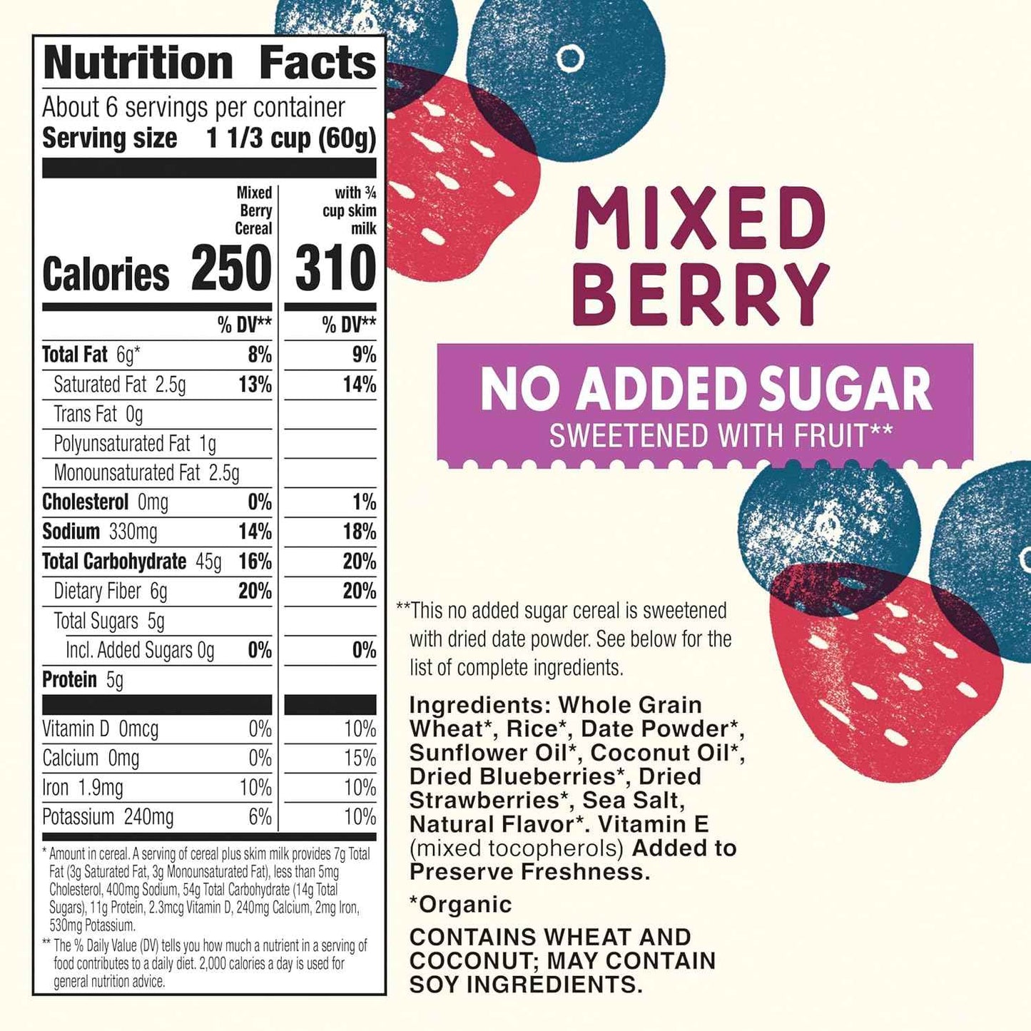 Cascadian Farm Organic Mixed Berry Cereal – Clean-Ingredient Wellness Cereal for Home Office and Breakfast Nook