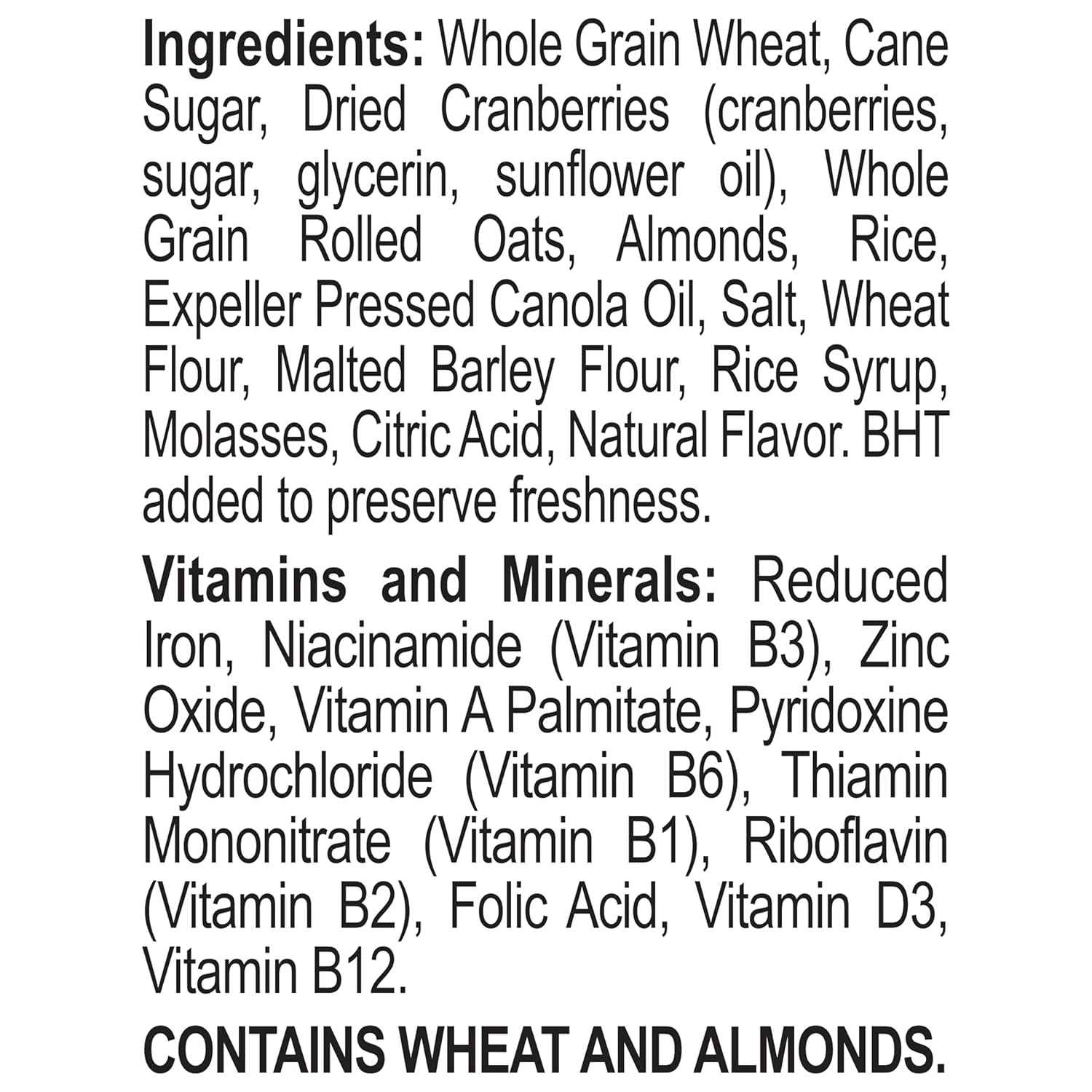 Great Grains Cranberry Almond Crunch Cereal – Thoughtful Care Package Gift for Health-Conscious Friends, 17 oz Box