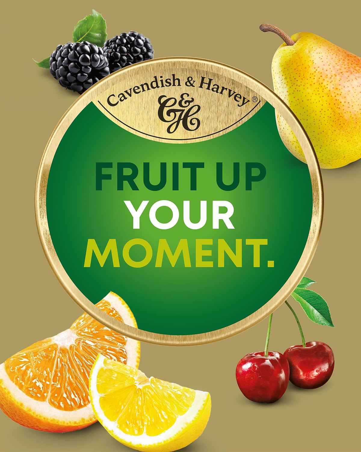Cavendish & Harvey Real Fruit Juice Hard Candy in Keepsake Tin – Mindful Afternoon Sweet for a Slow Living Ritual