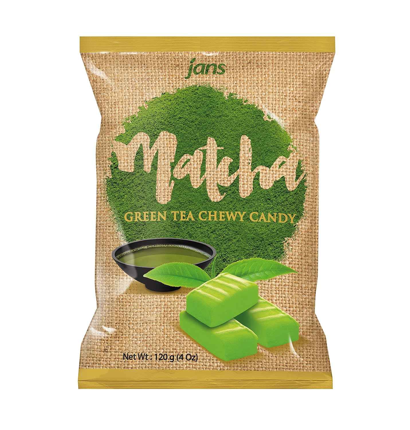 Jans Matcha Chewy Candy – Calming Snack Companion for Your Self-Care Corner