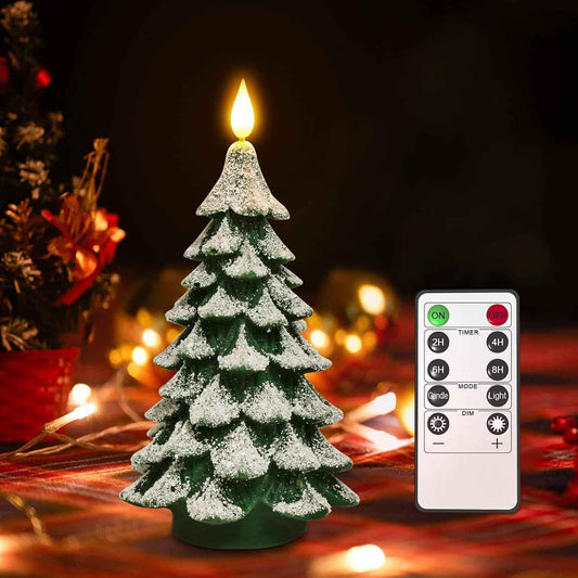 PChero Christmas Tree LED Candle – Thoughtful Holiday Gift for Mom & Friends, Pre-Packaged Gift Box with Remote Timer