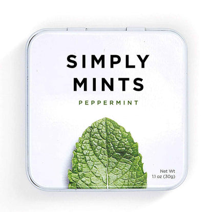 SIMPLY Mints | Peppermint Breath Mints | Uncluttered Purse Essential | Reusable Metal Tin