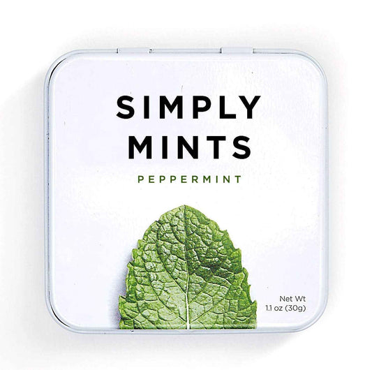 SIMPLY Mints | Peppermint Breath Mints | Uncluttered Purse Essential | Reusable Metal Tin
