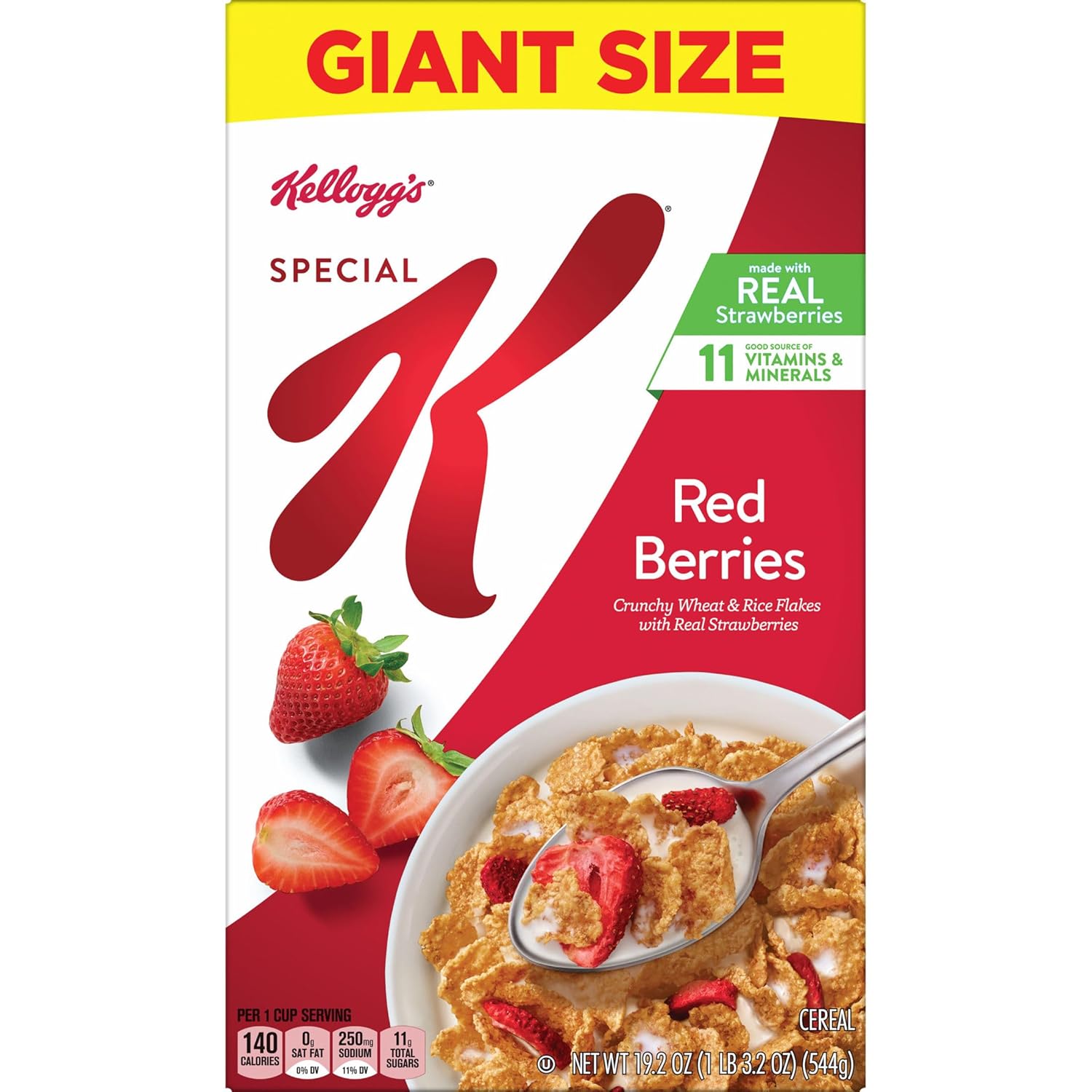 real sliced strawberries baked into flakes