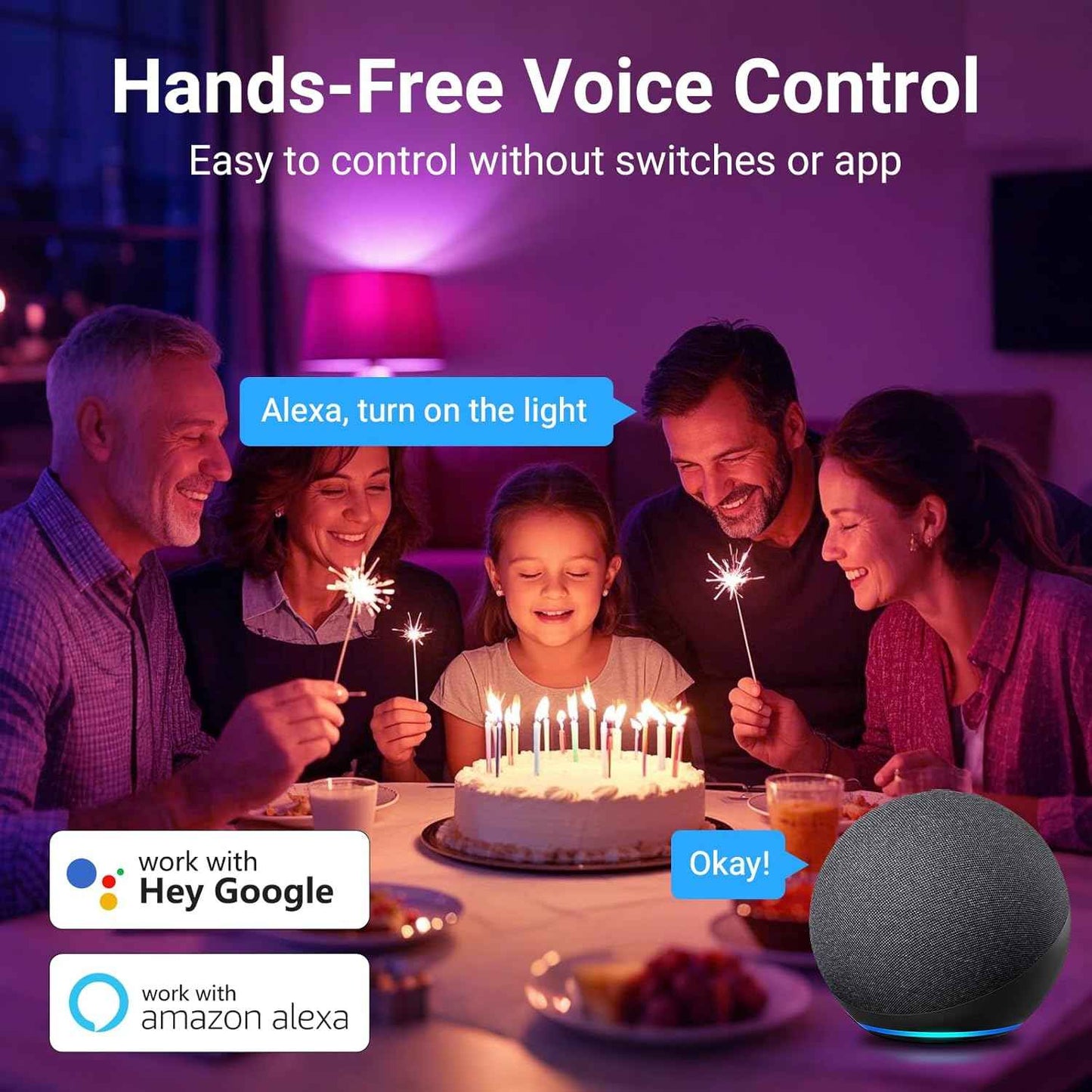 TJOY Smart Light Bulbs 4 Pack – Thoughtful Housewarming Gift for New Homeowners, Alexa Voice Control