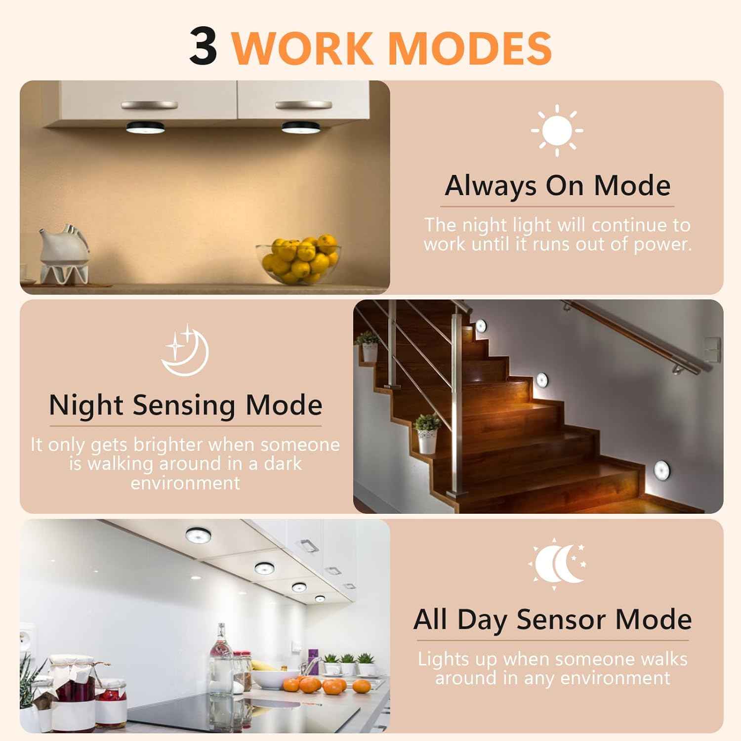 Briidea Glow Puck Light – Minimalist Bedroom Decor Accent with Adjustable Ambient Glow
