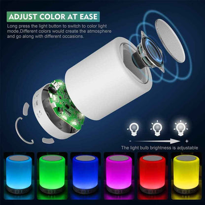 Elecstars 3-in-1 Night Light Bluetooth Speaker - Unique Housewarming Gift for Men and Women, Waterproof LED Lamp with Speakerphone for Patio and Bedroom
