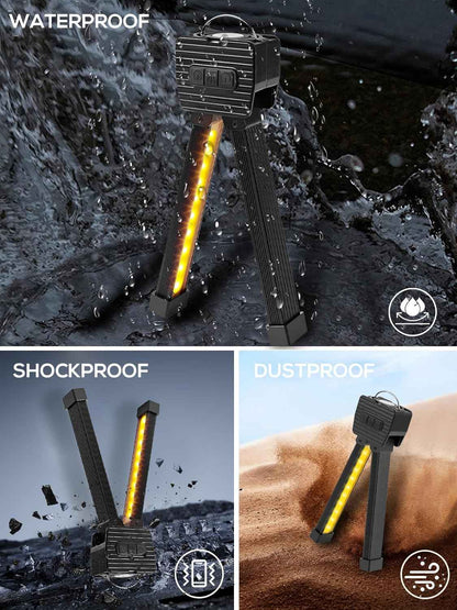LumeGrip Pro – Emergency Flashlight for Power Outages, Rechargeable Lantern with Flashing and Red Mode