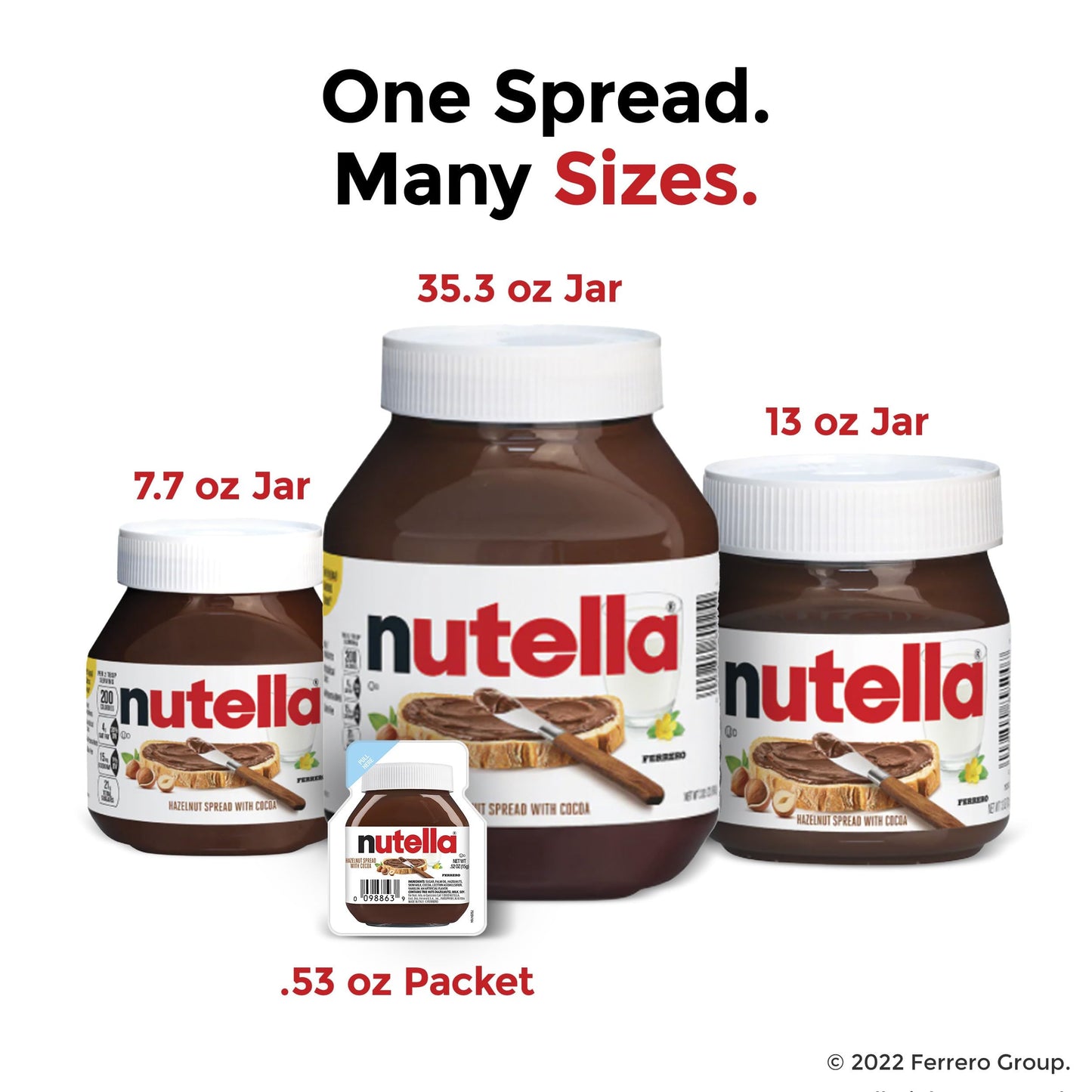 recognizable iconic nutella jar branding suitable for gifting presentation