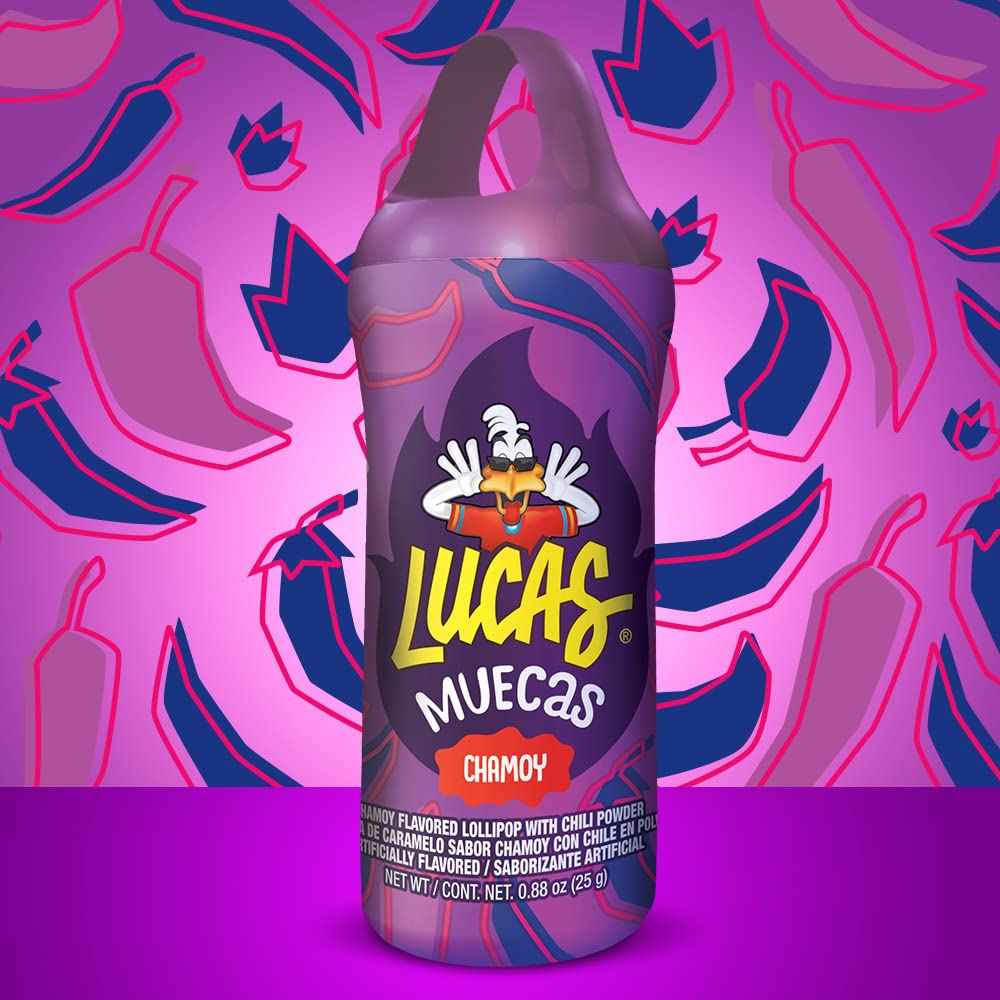 Lucas Muecas Chamoy Lollipops – Kids Party Candy Pack for Piñata Stuffing and Treat Bags, 10 Count