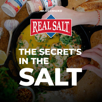Redmond Real Sea Salt - Thoughtful Housewarming Gift for Foodies, 10 oz Reusable Shaker