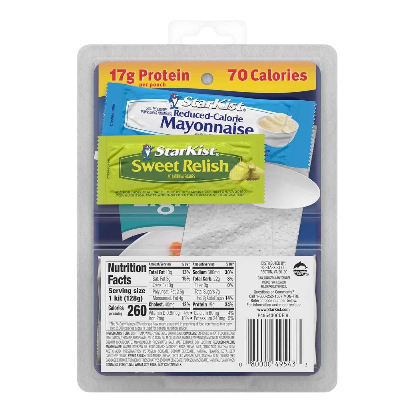 StarKist Tuna Salad Lunch Kit – Pack-and-Go School Lunch with Spoon Included