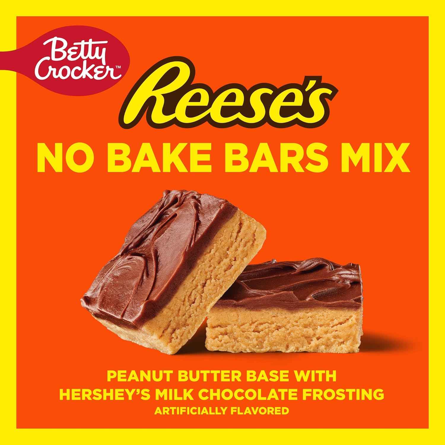 Betty Crocker REESE'S Peanut Butter No-Bake Bars – One-Box Dessert With No Extra Equipment Needed, 17.3 oz