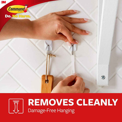 Command Small Wire Toggle Hooks for Less-Is-More Home Styling, Reusable Damage-Free Hooks for Uncluttered Bedroom and Entryway