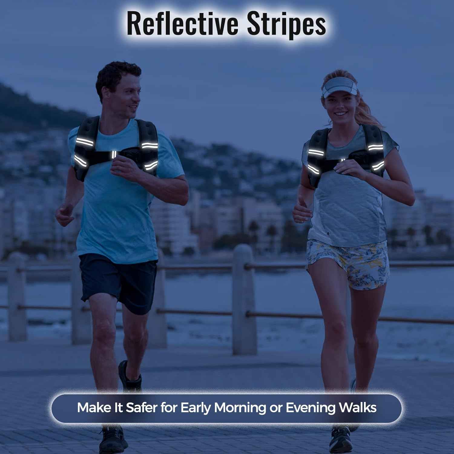 Weighted Vest – Trail-Ready Rucking Gear for Hiking and Outdoor Strength Sessions, Reflective for Low-Light Safety