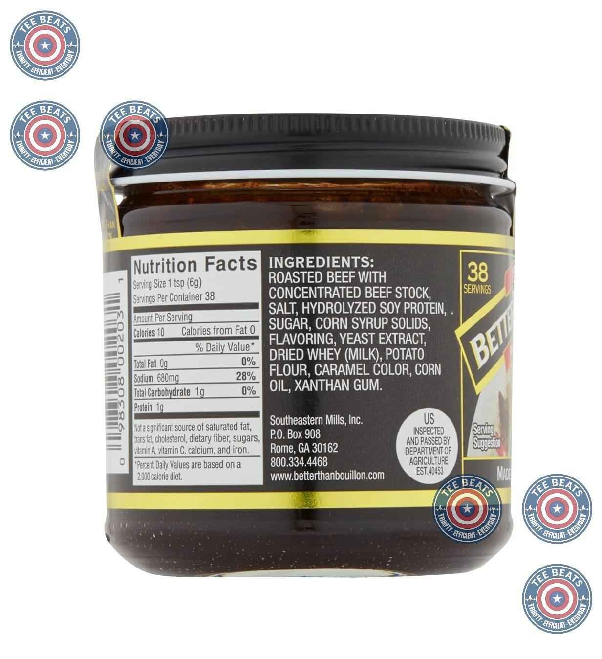 Better Than Bouillon Roasted Beef Base – Fat-Free Flavor Booster for Wholesome Family Cooking
