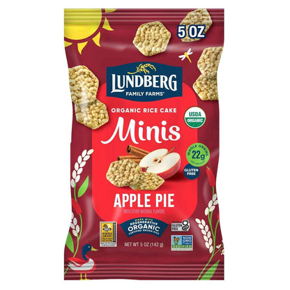 Lundberg Minis Apple Pie Organic Rice Cakes 5 Oz – Clean Pantry Snack for Gluten-Free Wellness Routines