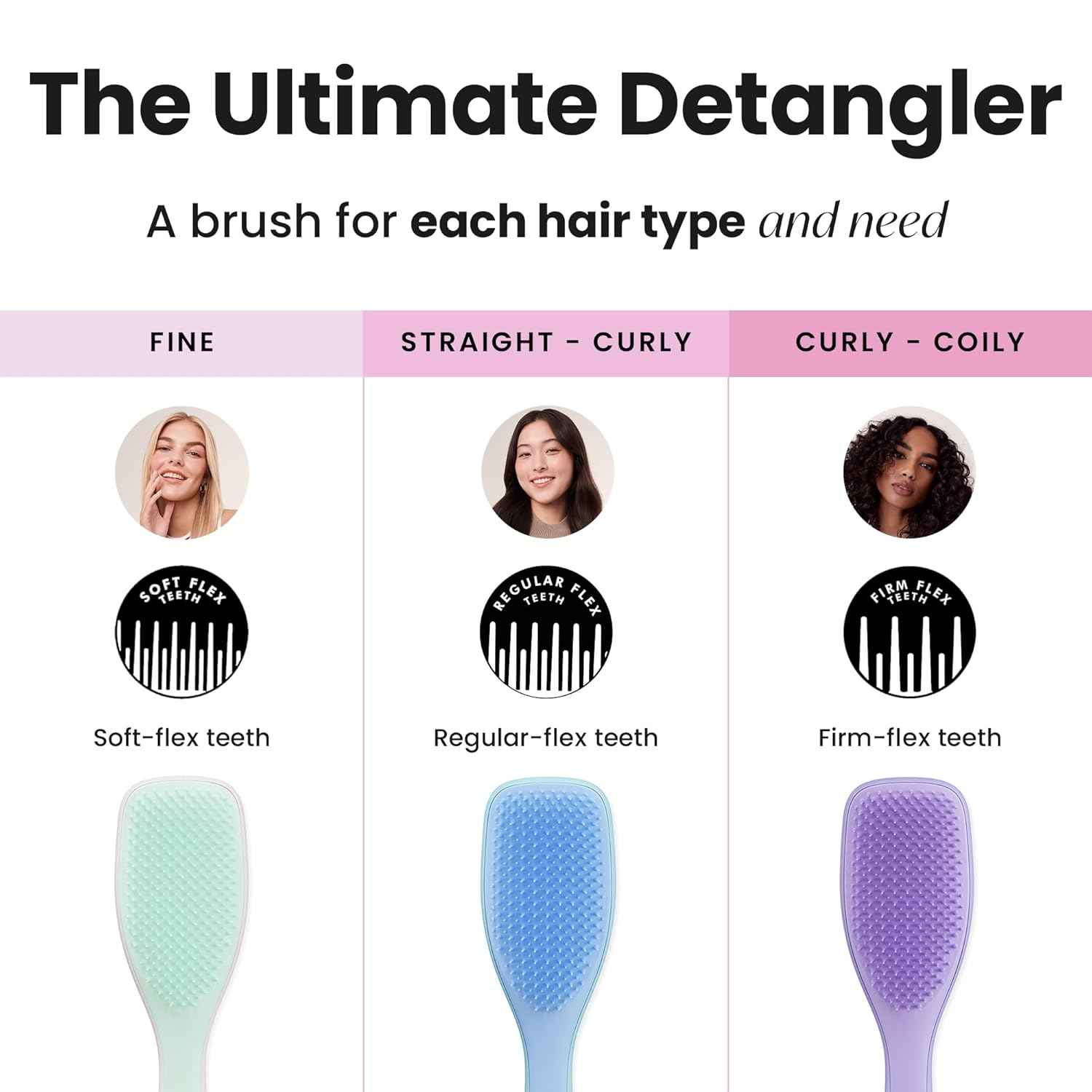 Tangle Teezer Ultimate Detangler Brush – Gym Bag Ready Detangler, Post-Workout Hair Smoothing Anywhere
