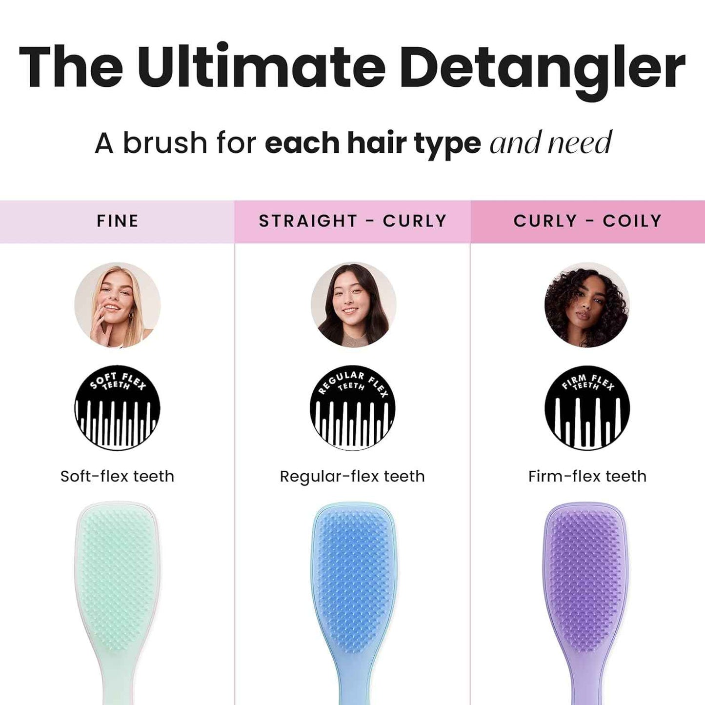 Tangle Teezer Ultimate Detangler Brush – Valentine's Day Gift for Women, Color-Matched Hair Detangling Tool