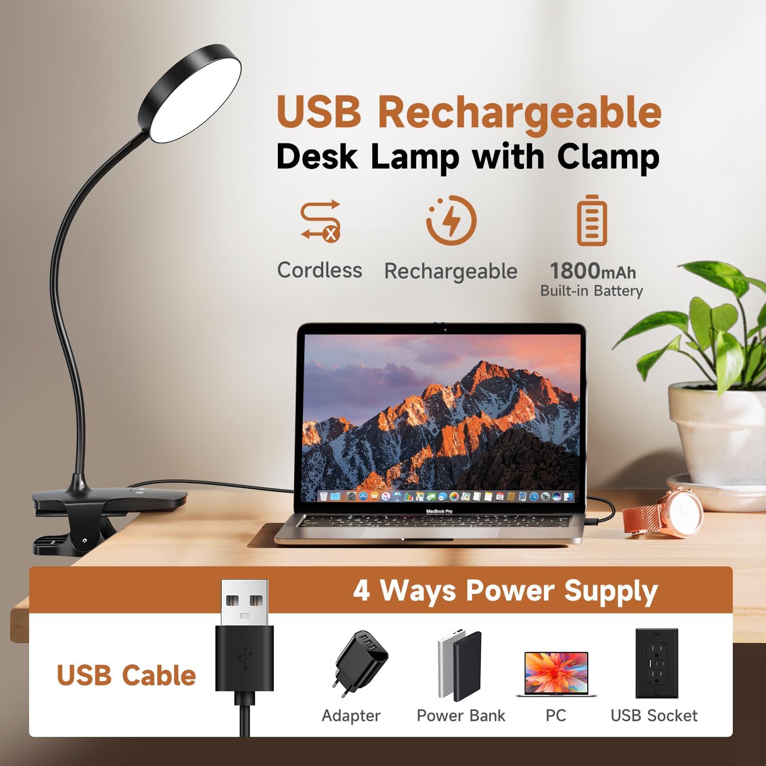 reinforced clip with strong grip that stays in place on headboards, desks, or bed frames
