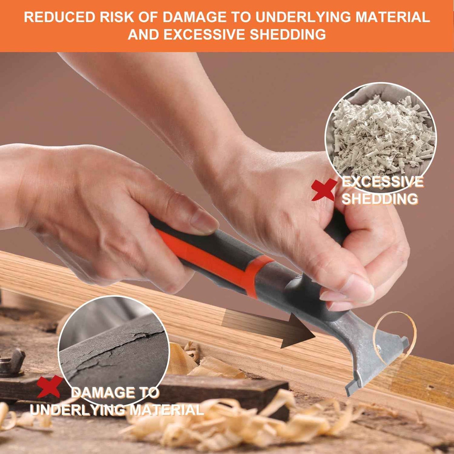 [Brand] Carbide Scraper 2-1/2 inch – Safer Dust-Controlled Alternative to Power Sanders for Indoor Refinishing